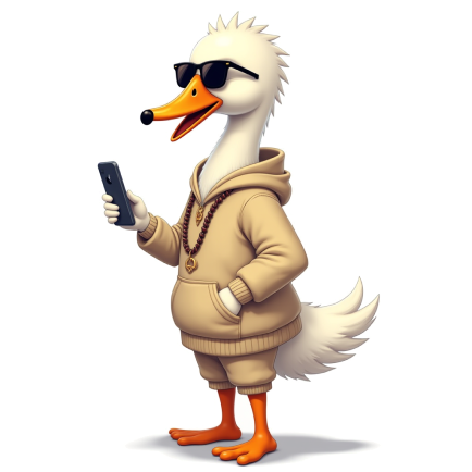 Swan with phone background